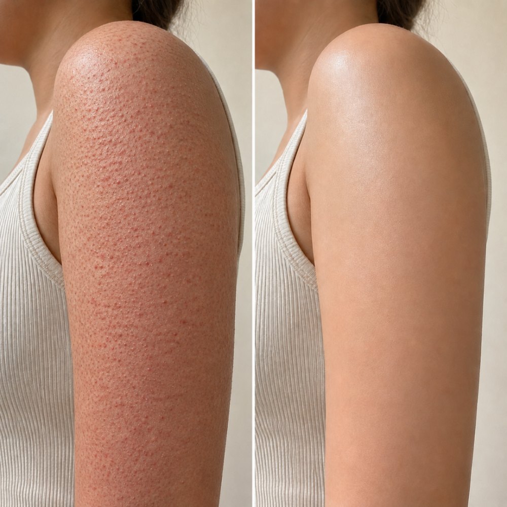Upper arm before and after