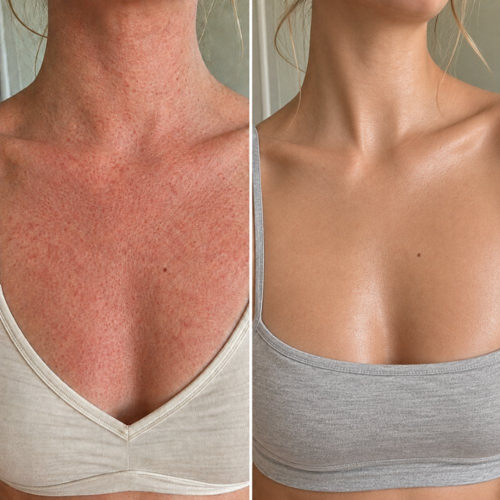 Chest before and after