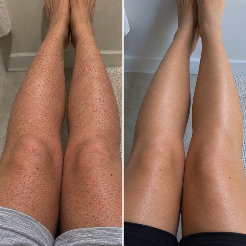 Calves before and after